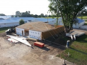 Roof Trusses going up