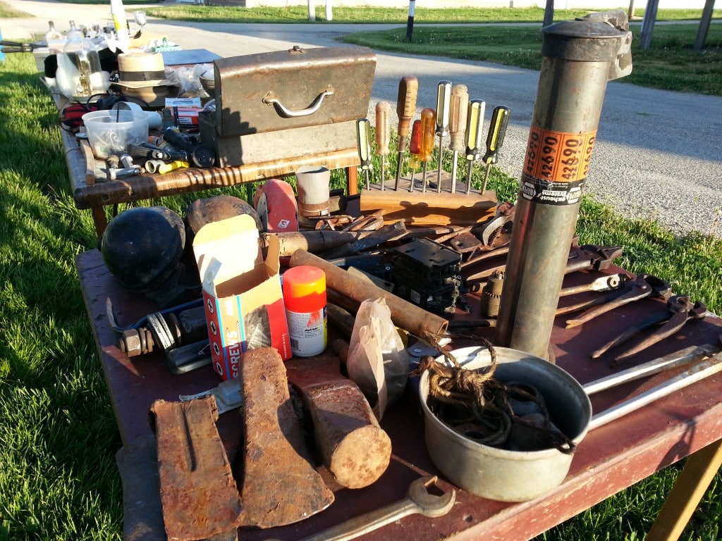 Vintage and rare items all for sale during the first Flea Market May 31, 2014