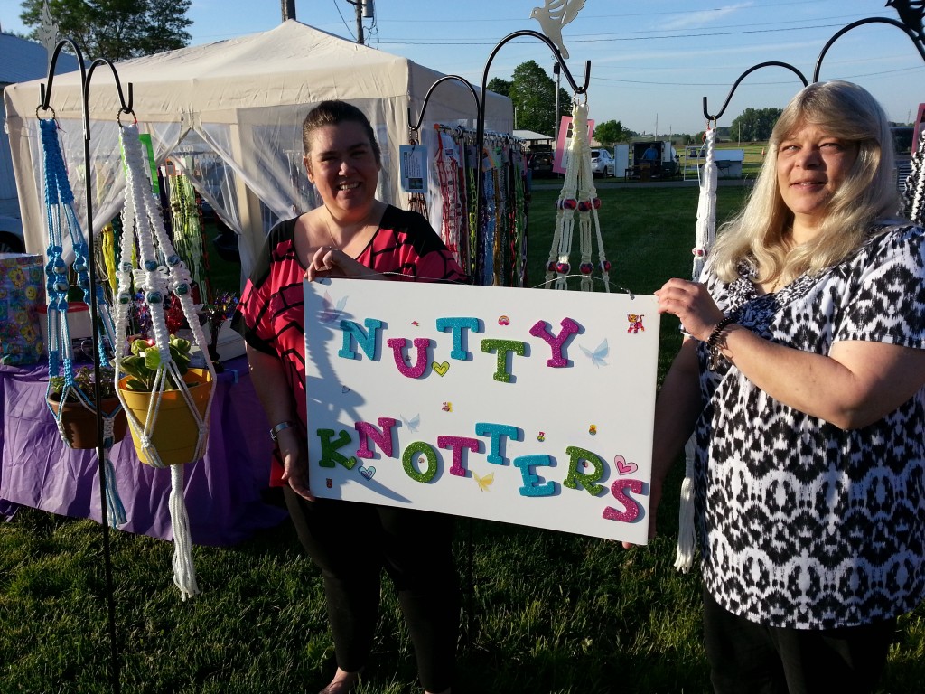 Nutty Knotters plant hangers were featured at the first Flea Market May 31, 2014
