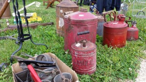 Rusty Vintage Gas Cans at the Flea Market