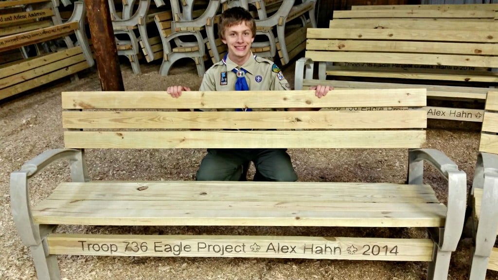 Alex Hahn Eagle Scout Bench Donation