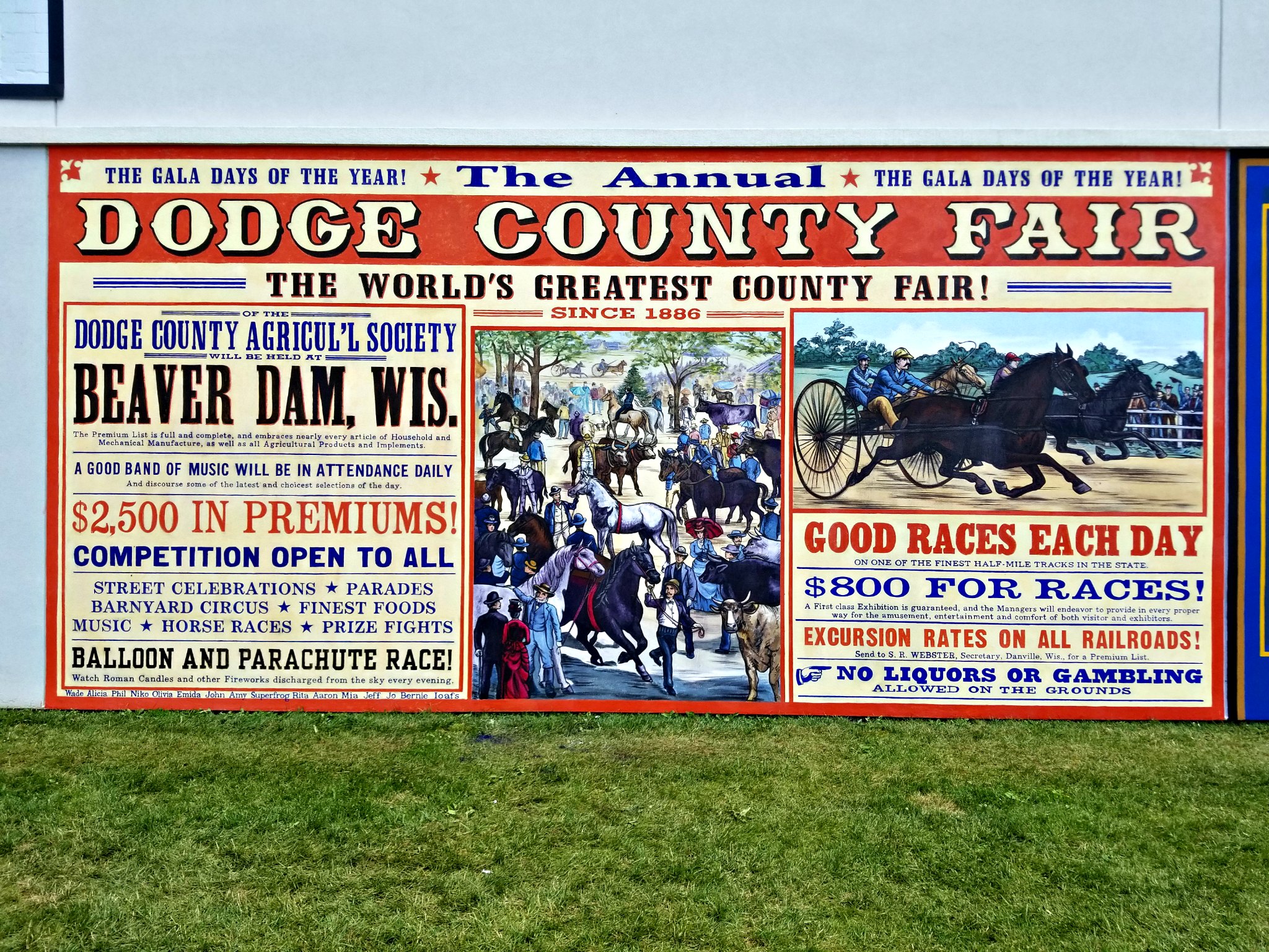 Dodge County Fair Historic Mural Beaver Dam Wisconsin