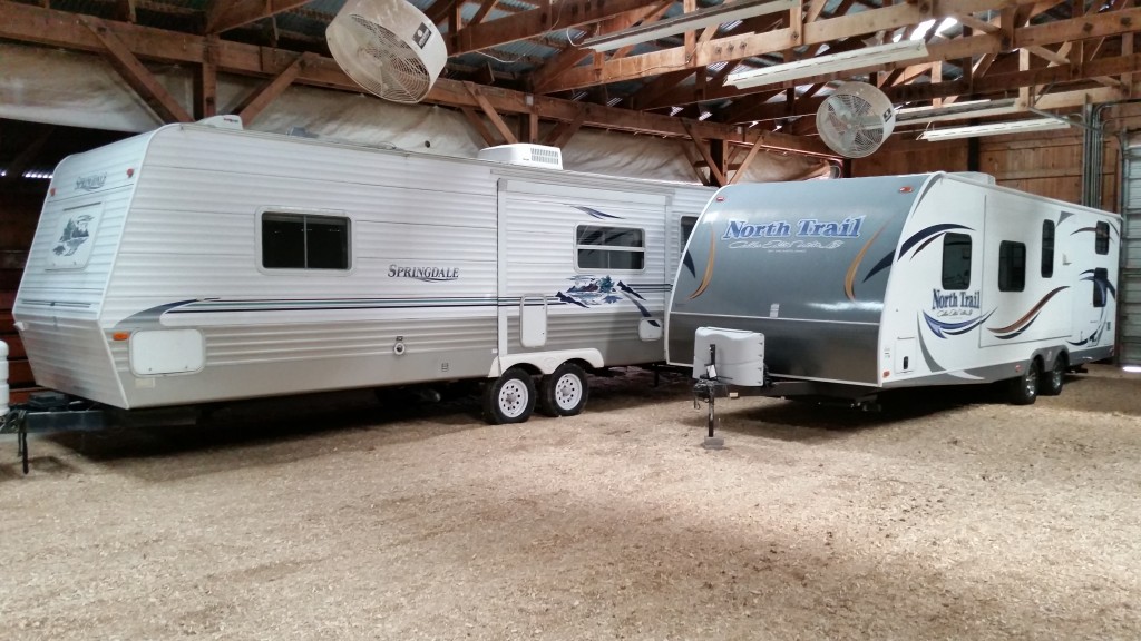 Keep your RV, Camper or Boat indoors this winter at our many indoor storage buildings