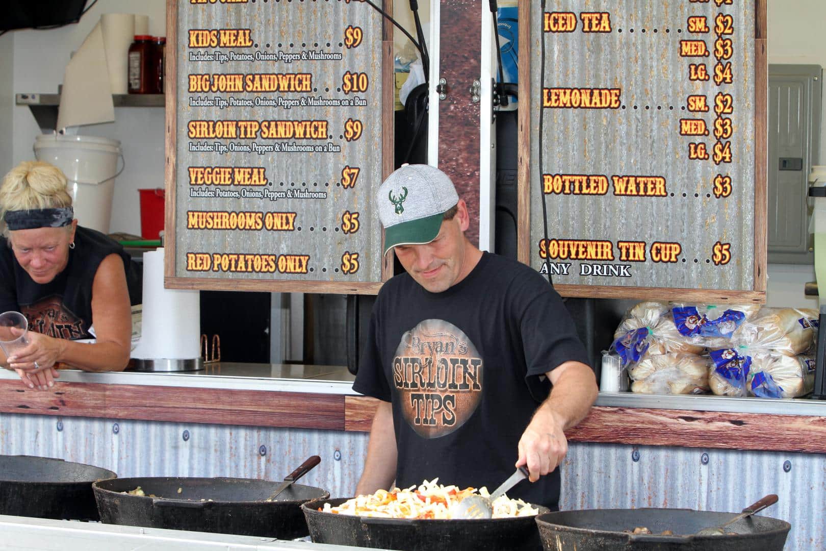 Sirloin Tips Large Skillet Food Truck County Fair